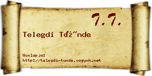 Telegdi Tünde névjegykártya