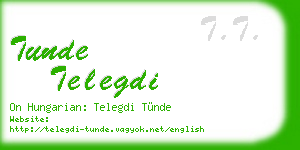 tunde telegdi business card